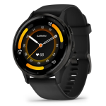 Garmin Venu 3 45mm Slate Stainless Steel Bezel with Black Case and Silicone Band (010-02784-01)